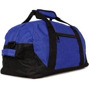 Blue Oxford Sport <b>Duffel</b> <b>Bag</b> with Black Trim Zipper Closure Durable Fitness Travel <b>Bag</b> - Product Image 3