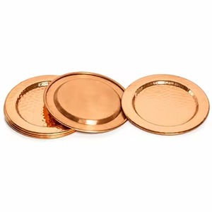 Ensemble de sous-verres en cuivre de qualité supérieure pour table, support décoratif pour boissons, idéal pour salle à manger, restaurant, hôtel, bar, maison, table basse - Product Image 1