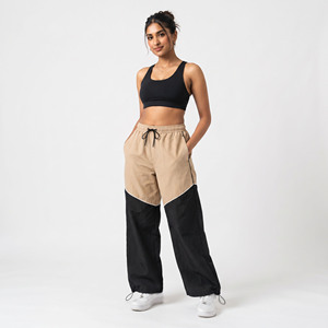 Pantalones Deportivos de Cintura Alta con Cordón Ajustable para Mujer, Corte Holgado, Estilo Cortavientos, Largos, para Senderismo y Actividades al Aire Libre - Product Image 2
