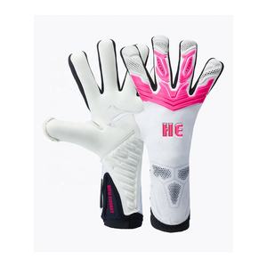 Gants de gardien de but de football professionnel pour Football blanc et rose unisexe OEM Logo personnalisé Protection de l'emballage des doigts - Product Image 1