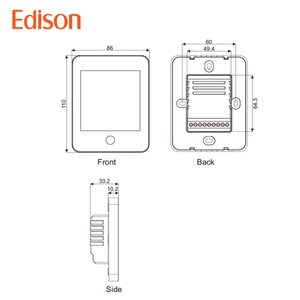 <span class=keywords><strong>Wifi</strong></span> thông minh nhiệt không dây lập trình PVC fancoil HVAC cho nhà khách sạn Văn phòng xây dựng tiết kiệm năng lượng 2 ống/4 ống - Product Image 5
