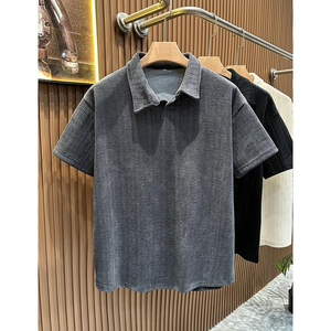 One Piece Dropshipping Summer Casual Fashion Light Luxury Polo Shirt Men's Lapel Business Short Sleeved Polo Shirt - Product Image 5