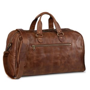New Arrival Luxury leather Duffle Bag Adjustable <b>Strap</b> Zipper Closure Large Capacity Multi-Function for Travel Daily - Product Image 1