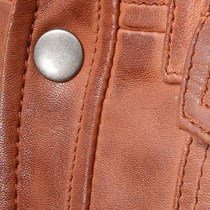 Veste en cuir pour homme - Vêtement d'extérieur décontracté au design épuré, tendance et moderne - Veste d'hiver légère - Product Image 6