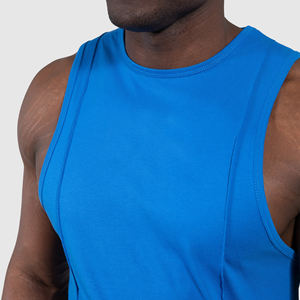 เสื้อยืดแขนกุดผ้าฝ้าย 100% สำหรับผู้ชาย แบบลำลอง ออกกำลังกาย วิ่ง หรือเล่นกีฬา ขายส่ง - Product Image 4