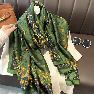 Luxury Muslim Women's Square Printed <b>Silk</b> Satin Scarf Solid Casual Multi-Functional Fashion Accessory Daily Wear All Seasons - Product Image 5