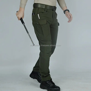 Men's High Waist <b>Cargo</b> <b>Work</b> <b>Pants</b> Woven Jogging Hiking Casual Flat Front Outdoor Leisure Style Straight Plain Dyed Quick Dry - Product Image 1