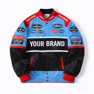 Chaqueta Varsity de Carreras Personalizada OEM, con Bloques de Color, Parches Bordados, Estilo Bomber, Streetwear, con Botones a Presión - Product Image 4