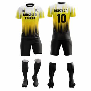 Uniformes deportivos de fútbol unisex para clubes, uniformes de fútbol de alta calidad en tela de poliéster transpirable y elástica. - Product Image 1