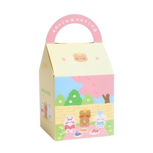 Boîte-cadeau écologique pour maison sur le thème des animaux avec poignée-Petit emballage de friandises 8x8cm ( Style 05) - Product Image 5