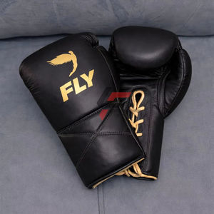 ถุงมือชกมวยรุ่นใหม่ขายดีที่สุด แบบสั่งทำพิเศษ พรีเมียม  แบบผูกเชือก สำหรับการแข่งขันและการฝึกซ้อม คุณภาพสูงสุด หนังแท้ - Product Image 2