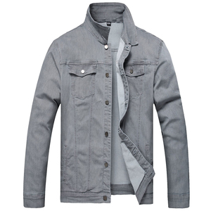 <b>Men's</b> Durable Cotton Blend Denim <b>Jacket</b> <b>Long</b> Sleeve Button Up Casual Street Fashion <b>Jacket</b> for Outdoor Activities - Product Image 1