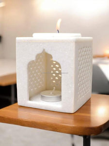 Portavelas Artesanal Ecológico con Incrustaciones de Hueso Fino para Bodas, Eventos Navideños, Tamaño y Color Personalizables, Artesanía Decorativa - Product Image 3