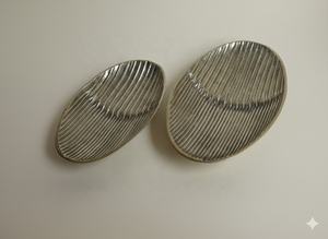 Platos de Aluminio de Forma Ovalada con Acabado de Latón Antiguo, Vajilla Tradicional Multiusos - Product Image 6