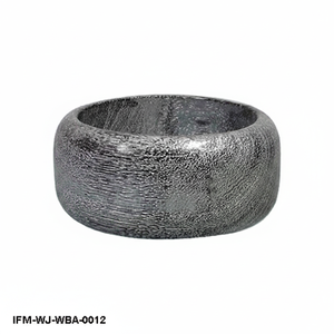 Brazalete de madera antiguo hecho a mano, pulsera de madera envejecida con acabado metálico rústico color carbón, regalo para ella - Product Image 1