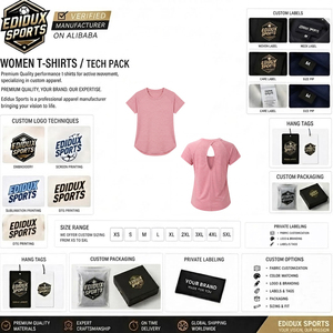 Camisetas de Mujer al por Mayor, Color Sólido, Hechas a Medida, Venta Directa de Fábrica, Camisetas de Poliéster para Mujer en Grandes Cantidades - Product Image 4