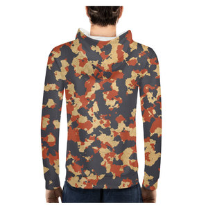 Sweat-shirt à capuche camouflage pour homme, coupe classique, en polyester tricoté, décontracté, pour l'automne, avec poche - Product Image 5
