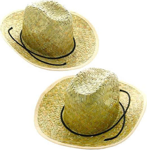 Chapeaux de cowboy en paille tissée en gros avec sangle de menton et bordure en tissu, ruban personnalisable avec logo, de l'usine vietnamienne SAFIMEX - Product Image 5