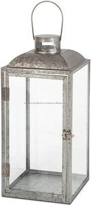 Lanterne de mariage de conception tendance lanterne à bougie suspendue en acier inoxydable plaqué blanc pour la décoration d'Halloween de Noël - Product Image 5