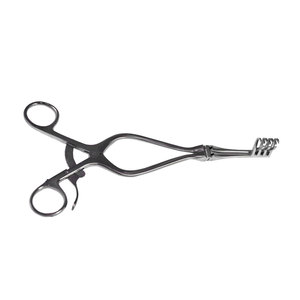 Retracteur Cérébellaire Auto-Retenu Adson en Acier Inoxydable 4x4 à Pointes Aiguisées avec Poignée Anneau et Cliquet pour Usage Médical et Chirurgical en Hôpital - Product Image 2