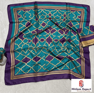 Tela de satén estampada para bufandas, diseño personalizado, fabricante OEM ODM con servicio de etiqueta privada para eventos de promoción de moda y regalos. - Product Image 4