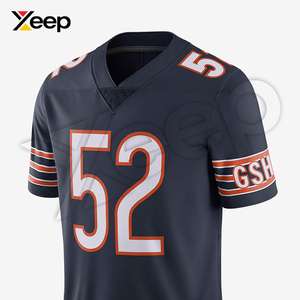 เสื้อฟุตบอลอเมริกัน XEEP รุ่นปรับแต่งได้ XC-AFU-18 สำหรับผู้ชาย เนื้อผ้าโพลีเอสเตอร์น้ำหนักเบา ระบายอากาศได้ดี พิมพ์ลายด้วยเทคโนโลยีฮีททรานเฟอร์ ประสิทธิภาพสูง - Product Image 3