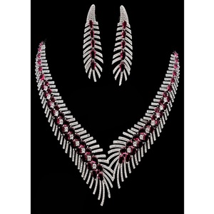 Stylish Premium Quality White Finish Designer CZ Zircon <b>Necklace</b> & Earrings <b>Set</b> for Engagement & Wedding Wear Women - Product Image 2