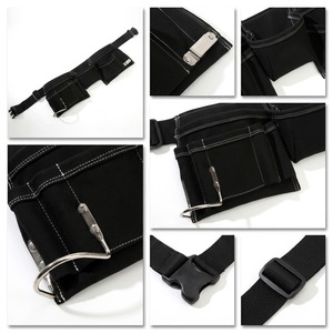 Customizable Heavy Duty Leather Work <b>Tool</b> Belt <b>Bag</b> Multifunctional Builder Carpenter Electrician Pouch With Metal Hammer Holder - Product Image 2
