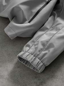 Ensemble de survêtement unisexe à motif uni, respirant, léger, grande taille, veste et pantalon, tissu polyester/nylon, personnalisable, vêtements d'hiver - Product Image 5