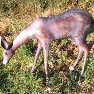 Life Size Doe Deer Statue Bronze Finish Garden Decoration <b>Hand</b> <b>Casted</b> Sculpture Outdoor Reindeer Sculpture - Product Image 6