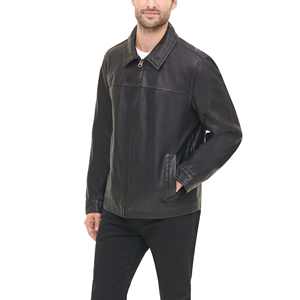 Nouvelle veste matelassée décontractée pour homme en cuir de mouton durable, col montant, poches zippées, imperméable et respirante - Product Image 2