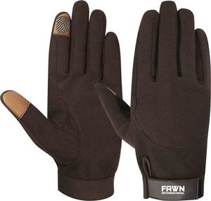 Gants d'équitation en cuir pour l'été, extensibles, antidérapants, légers, respirants, à doigts entiers - Product Image 1