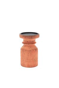 Handmade Wooden <b>Candle</b> Holder Pillar Stand Round <b>Taper</b> Jar Brown Decorative <b>Candle</b> Vessel for Christmas Home Decor - Product Image 3