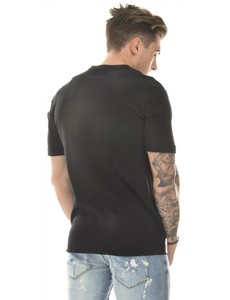Camiseta Casual de Manga Corta para Hombre, Blanca, con Estampado 'Death 00', Texto Rojo y Rayas Negras, Logotipo Frontal, para Verano - Product Image 4