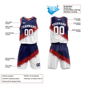 Tenue de basketball professionnelle confortable et légère, 100 % polyester, séchage rapide, personnalisable - Product Image 2