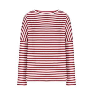 เสื้อยืดคอวีแขนยาวทรงหลวมไซส์ใหญ่สำหรับผู้หญิง ผ้าคอตตอนผสม ปรับแต่งได้ตามต้องการ รับทำโลโก้ ไหล่ตก เนื้อผ้านุ่ม - Product Image 3