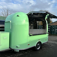 Food Truck Vert Matcha Personnalisé en Acier Inoxydable pour Smoothies, Granités, Glaces, Limonades et Jus – Idéal pour le Marché Américain