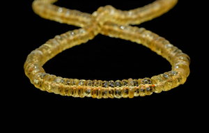 Citrine Faceted Stone <b>Beads</b> in Tyre Shape <b>Heishi</b> Cut <b>Beads</b> with Wheel Cut Spacer Citrine Faceted Stone <b>Beads</b> - Product Image 5