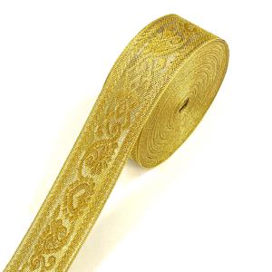 Cinta Jacquard Étnica con Diseño de Espiga y Estampado Animal, 100% Poliéster, Ecológica, de Alta Tenacidad, para Bolsas de Ropa y Hogar - Product Image 1