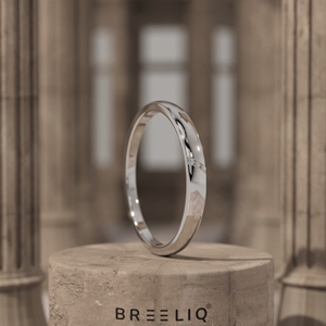 14K Solid Gold Lab Grown Diamond Minimal Wedding Band Sleek <b>Plain</b> Gold <b>Ring</b> Thin Stackable Everyday Fine Jewelry - Product Image 1