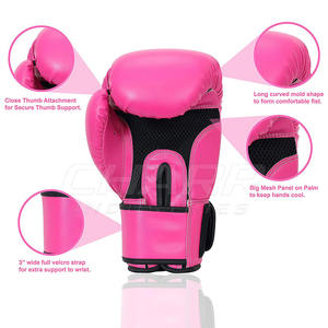 Guantes de Boxeo de Cuero Cómodos y de Alta Calidad para Adultos, MMA, Fitness, Cierre Ajustable con Velcro, Personalizables - Product Image 2