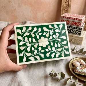 Custom Bone Inlay Jewelry <b>Box</b> Handmade Jewelry Organizer <b>with</b> <b>Lid</b> for Ring Necklace Bracelet Earring Storage <b>Decoration</b> - Product Image 5