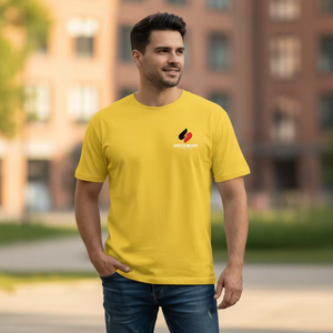 T-shirt en coton jersey premium pour homme, 100 % imprimé, manches courtes, col rond, doux, respirant, coupe décontractée, logo personnalisé, 180 grammes - Product Image 5