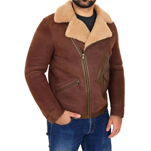 High Quality Men's Raf B3 Aviator Sheep Skin Leather Bomber Winter Flying <b>Pilot</b> <b>Jacket</b> Coat Made By Wings Traders - Product Image 3