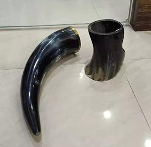 Viking Drinking Horn with Horn Stand Large Capacity Eco-Friendly Buffalo Horn for Home Restaurant Office & Party Use - Product Image 1