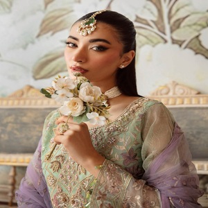 Ramsha Volume-Trajes de lujo de marca paquistaní, ropa de fiesta formal de diseñador para mujer, hechos de organza de primera calidad, venta al por mayor - Product Image 1