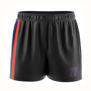 Pantalones Cortos Deportivos para Hombre, con Bolsillos, Cierre con Cordón, Tejido de Punto, Color Negro, Estilo Fútbol - Product Image 1