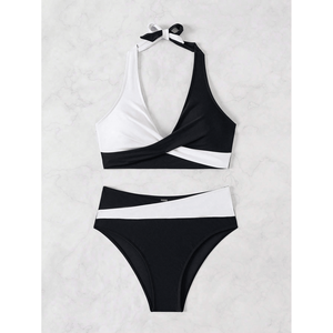 Costume da Bagno Bikini da Donna Due Pezzi Multicolore ad Asciugatura Rapida, Alla Moda, per Spiaggia - Product Image 6