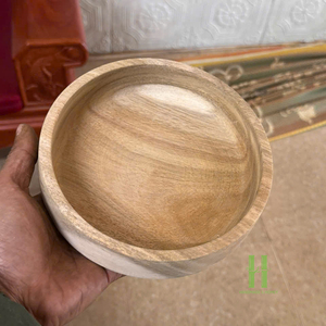 Bol à salade en bois naturel de style japonais, écologique, fait main, idéal pour la cuisine et la table – Vente en gros - Product Image 5