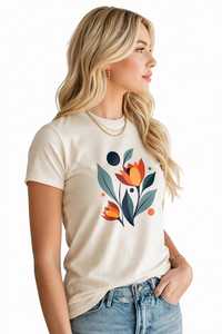 เสื้อยืดผู้หญิงฤดูร้อน สีกรมท่า ผ้าฝ้ายนุ่ม สวมใส่สบาย ทรงเข้ารูป คอกลม แขนสั้น ระบายอากาศได้ดี คุณภาพสูง สามารถสกรีนโลโก้ได้ - Product Image 2